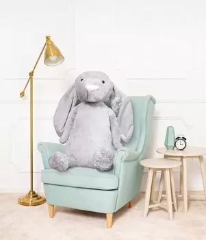 Большой плюшевый мишка кролик Figo, мягкая игрушка-талисман, 120 см, темно-серый Mi Gustaw