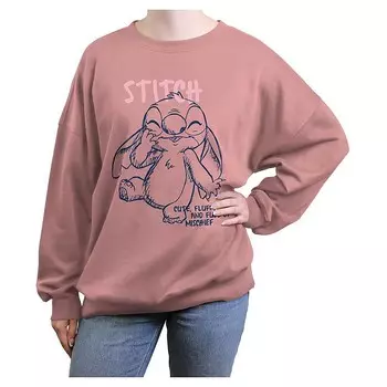 Большой пуловер с рисунком для детей Disney's Lilo & Stitch Cute And Fluffy Stitch, цвет Desert Pink