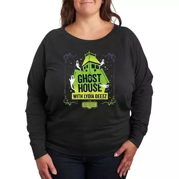Большой размер Beetlejuice 2 Ghost House Легкий свитшот из френч-терри Licensed Character, цвет Heather Charcoal