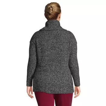 Большой размер Lands' End Уютный свитер с воротником-хомутом Lands' End