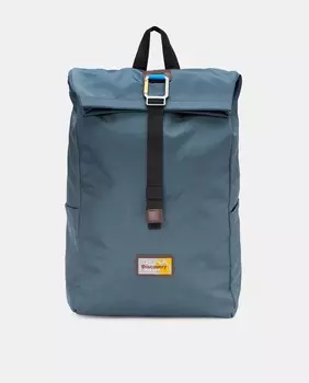 Большой рюкзак из переработанного полиэстера темно-синего цвета с карманом для RFID-защиты Discovery, темно-синий