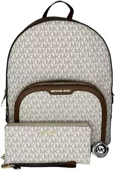 Большой рюкзак MICHAEL Michael Kors Jaycee в комплекте с большим кошельком, ванильный