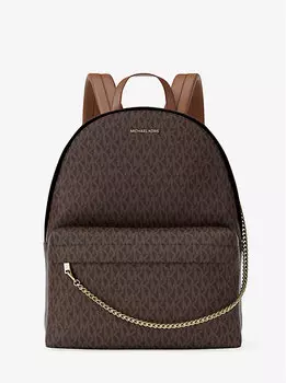 Большой рюкзак с фирменным логотипом Slater Michael Kors, коричневый