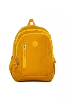 Большой рюкзак с несколькими молниями и карманами. Bagmori, желтый