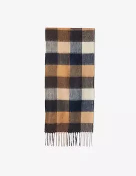 Большой рваный шарф Barbour, коричневый