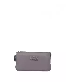 Большой серый женский кошелек на молнии Kcb