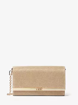 Большой сетчатый клатч Mona с блестящей цепочкой Michael Kors, желтый