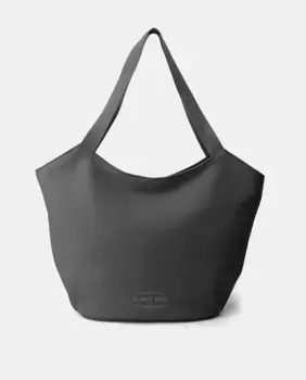 Большой шопер на молнии и пуговице Slang, черный