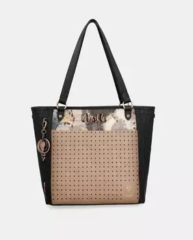 Большой шопер с разноцветным фантазийным принтом и передним карманом Anekke, мультиколор