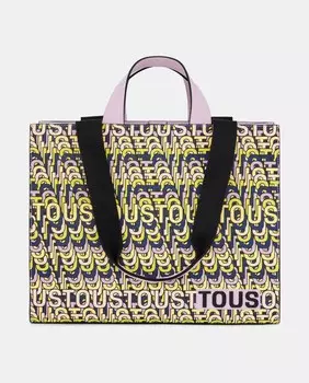 Большой шопер Vera с разноцветным логотипом Tous, мультиколор