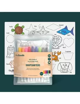 Большой силиконовый коврик-раскраска HeyDoodle А3 - Фигуры и животные Inna marka