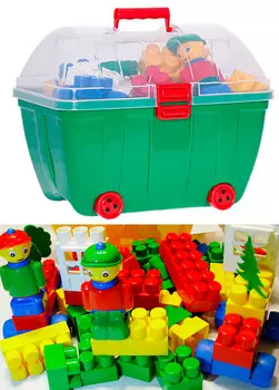 Большой строительный кирпич Hemar K3, в среднем корпусе (зеленый)