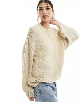 Большой свитер с круглым вырезом и объемными рукавами ASOS DESIGN