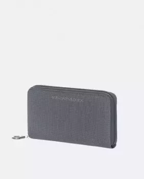 Большой темно-серый кошелек на молнии Mandarina Duck, темно-серый