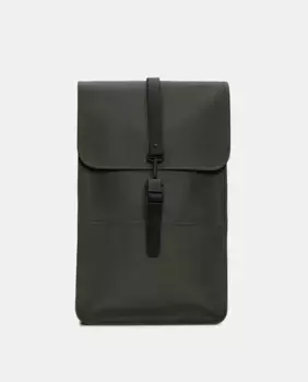 Большой темно-синий водостойкий рюкзак Rains, темно-зеленый