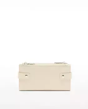 Большой удлиненный женский кошелек с простой застежкой-молнией Parfois, белый