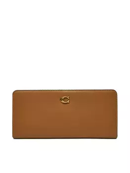 Большой женский кошелек Coach, коричневый