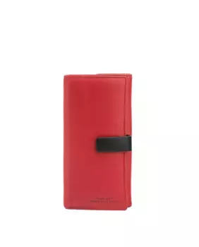 Большой женский кошелек из красной кожи Stamp, красный