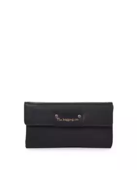 Большой женский кошелек из мытой кожи THB Tack The Bagging Co, черный