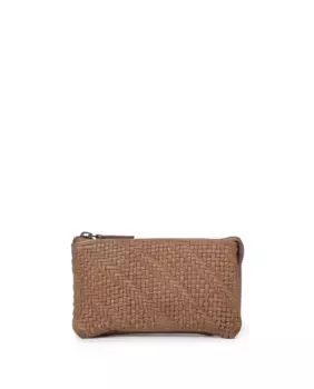 Большой женский кошелек из мытой кожи THB Plow The Bagging Co, цвет Topo