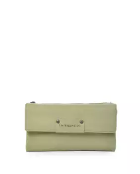 Большой женский кошелек из мытой кожи THB Tack The Bagging Co, зеленый