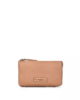 Большой женский кошелек из мытой кожи THB Globe The Bagging Co, коричневый