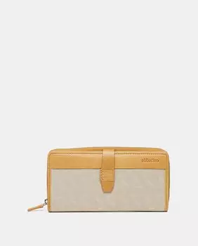 Большой женский кошелек из верблюжьей кожи и нейлона Abbacino, коричневый