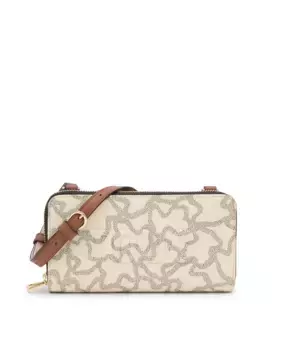 Большой женский кошелек Kaos Icon для мобильного телефона Tous, бежевый