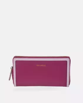 Большой женский кошелек-кошелек Guy Laroche из кожи фуксии, фуксия