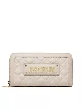 Большой женский кошелек Love Moschino, бежевый