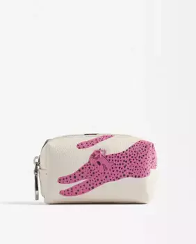 Большой женский кошелек на молнии с животным принтом Parfois, белый