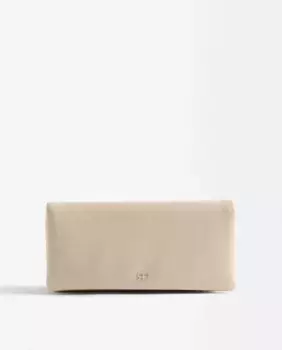 Большой женский кошелек с клапаном и застежкой на пуговицы, с несколькими отделениями, однотонный Parfois, цвет Crudo