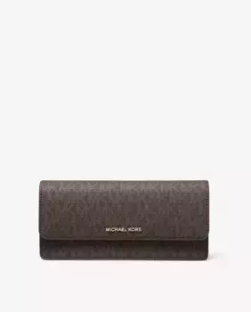 Большой женский кошелек с логотипом Michael Michael Kors, коричневый