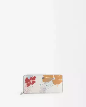 Большой женский кошелек с застежкой-молнией и цветочным принтом Parfois, многоцветный