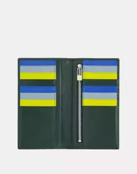 Большой женский кожаный кошелек на молнии внутри Dudu, зеленый