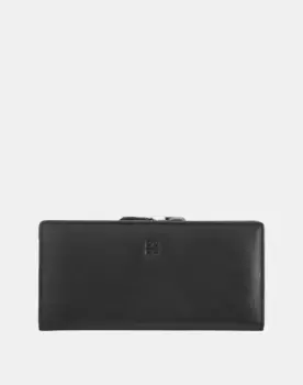 Большой женский кожаный кошелек с клатчем Click Clac Dudu, черный