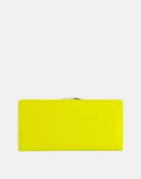 Большой женский кожаный кошелек с монетницей Dudu, желтый