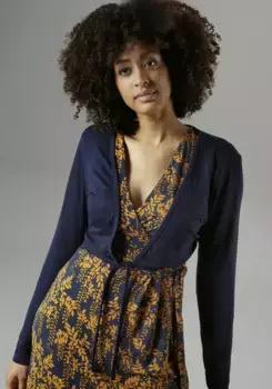 Болеро Aniston SELECTED с ремешком, синий