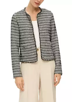 Болеро S.Oliver BLACK LABEL, без капюшона, без застежки, из букле, коричневый