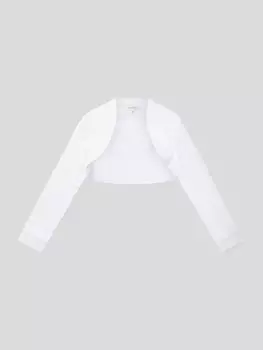 Болеро в однотонном исполнении Weise, белый