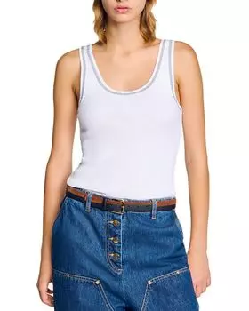 Болид Рифленый Топ Sandro, белый