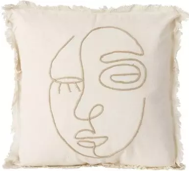 Boltze Pica, Бежевый, Белый, Квадратный, Хлопок, Декоративная подушка