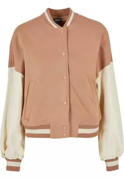 Бомбер 2 Tone College Urban Classics, янтарный бело-песочный