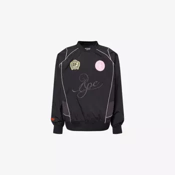 Бомбер A Bathing Ape Bape свободного кроя с логотипом, черный