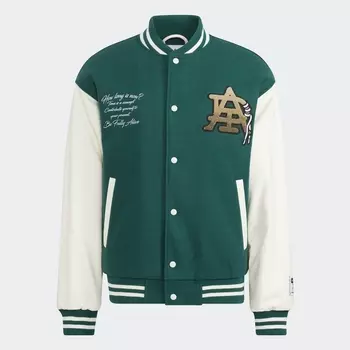 Бомбер Adidas Originals Sports, темно-зеленый