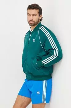 Бомбер adidas Originals, зеленый