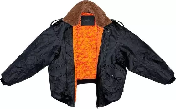 Бомбер Balenciaga Worn Out Bomber 'Black', черный