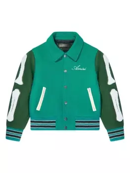 Бомбер Bones AMIRI KIDS, зеленый