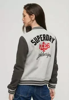 Бомбер Chaquetas Superdry COLLEGE SCRIPTED, цвет vintage black grey marl