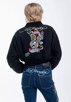 Бомбер CITY NIGHT CROPPED Ed Hardy, черный
